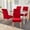 Bright Red, variant on Velvet Dining Chair Covers Set of 4 6, Stretch Large Chair Slipcovers for Dining Room Soft Parson Chair Seat Covers Chair Protectors Washable (Coffee,4)