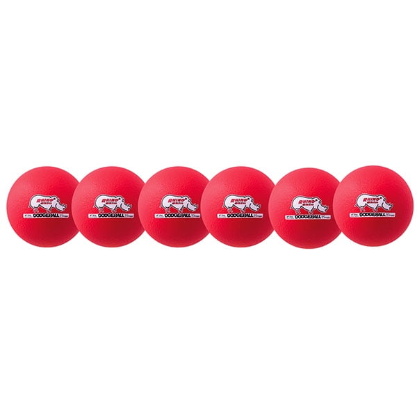 Champion Sports Rhino Skin 6" Diameter Foam Dodgeball Set, 6 Total
