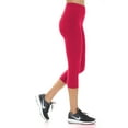 thumbnail image 3 of Women's Solid Color Buttery Soft Peach Skin Cropped CAPRI Leggings - Regular PLUS and 3X5X, 3 of 3