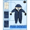 thumbnail image 2 of Urban Republic Baby Boys Snowsuit - One-Piece Full Sherpa Fleece Lined Infant Pram Quilted Baby Winter Suit (3M-9M), 2 of 7