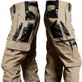 thumbnail image 3 of Wear Resistant Work Pant Man Multi-pocket Straight Cargo Trousers Outdoor Jogging Tactical Pants Spring Autumn Casual Trousers, 3 of 5