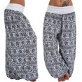 thumbnail image 5 of Pantalones holgados de pierna ancha con estampados para mujer, pantalones casuales, pantalones Harlan, 5 of 5