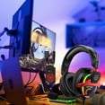 HMOONORY Rgb Gaming Headset With Head Mounted Design For Pc Game hmoonory-rgb-gaming-headset-with-head-mounted-design-for-pc-game