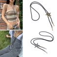 thumbnail image 3 of SIEYIO Boho Woven Chain Necklace Vintage Star Buckle Choker Necklace Adjustable, 3 of 18