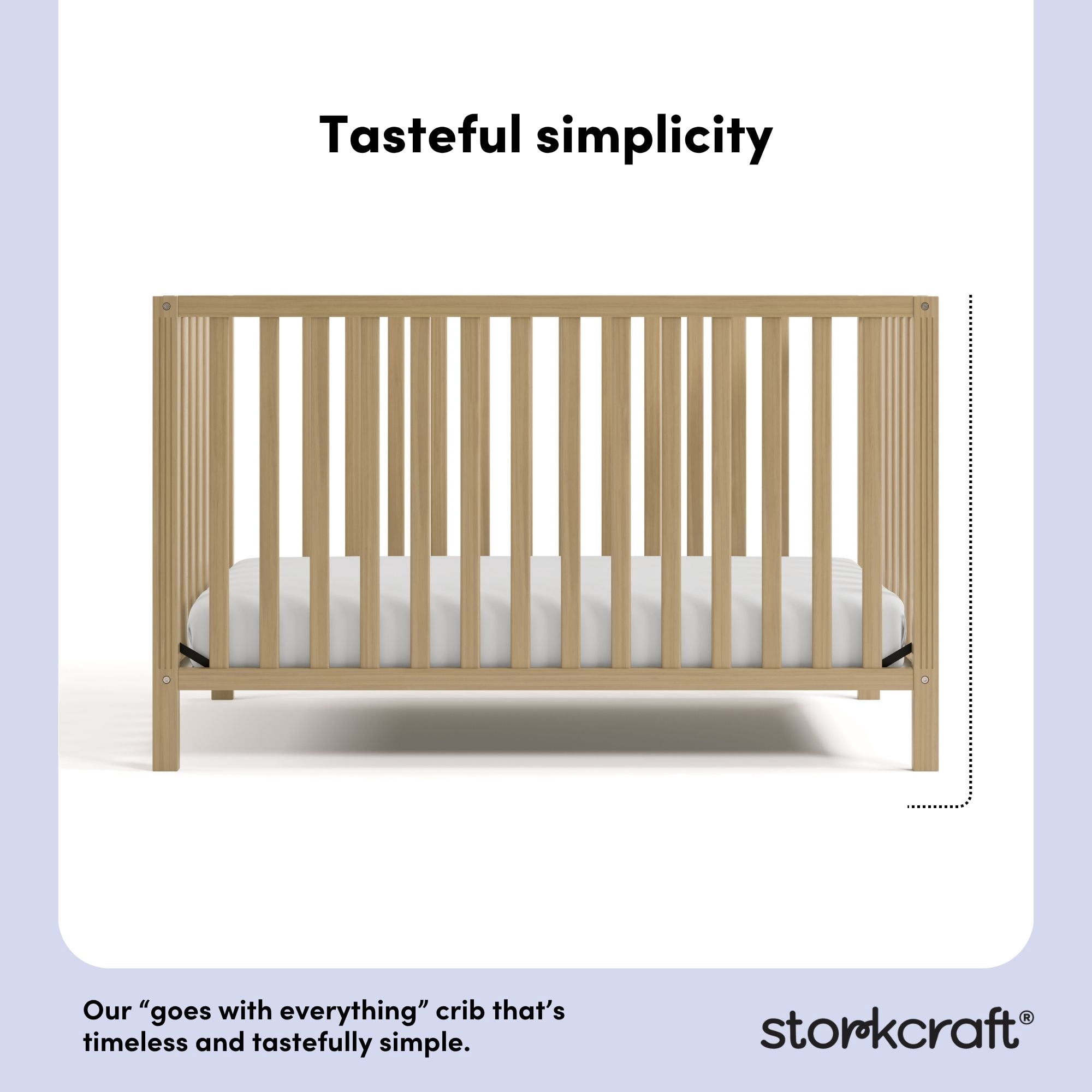 Storkcraft Morningside 5-in-1 Convertible Baby Crib, Driftwood