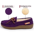 thumbnail image 3 of Alpine Swiss Sabine Women's Genuine Leather Suede Moccasin Slippers House Shoes, 3 of 9