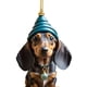 thumbnail image 2 of Adorno de perro de dibujos animados de Navidad, figuritas acrílicas para perros, decoración, suministros para fiesta en casa, 2 of 5