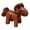 Brown, variant on Vintage Plaid Faux Leather Pony Figurine Ornament, Stuffed Plush Horse Decor Statue, Premium Desk Shelf Home Decor Accent Gift,4.7 in.