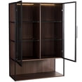 thumbnail image 4 of Montary 51.2" Tall LED Curio Cabinet with Tempered Glass Door & Metal Frame, Modern Minimalist Display for Living Room/Office/Study, 4 of 9