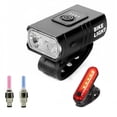thumbnail image 3 of Juego de luces para bicicleta, accesorios para bicicleta, 2 LED, recargables por USB para montaña todoterreno B, 3 of 8