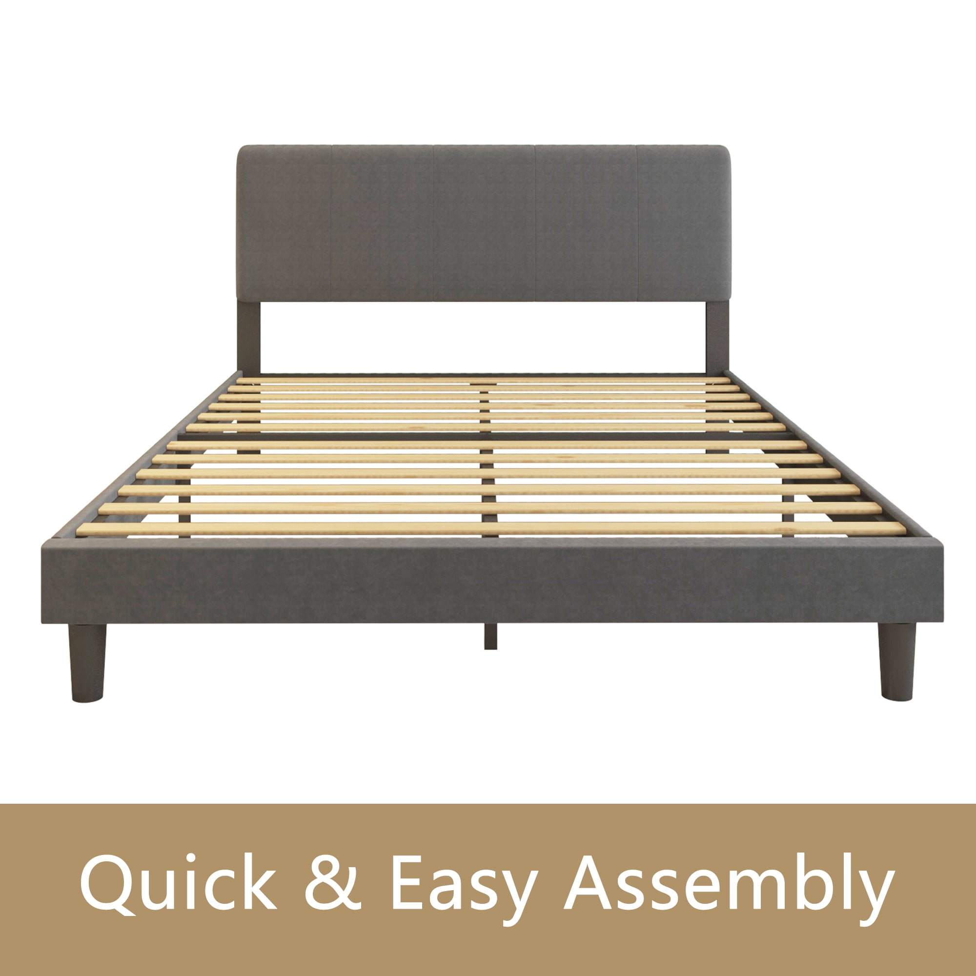 Buy uhomepro Gray Queen Bed Frame for Adults Kids, Modern Fabric