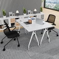 thumbnail image 3 of Conference Table, Conference Room Table with Wheels, Flip Top Training Tables Meeting Table for 10 People for Office Conference, 3 of 7