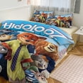 thumbnail image 2 of 3 Piece Comfortable Bedding Set Zootopia Duvet Cover Twin Bed with 2 Pillowcase 102"x90", 2 of 8