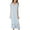 B-Light Blue, variant on Previn Women's 100 Cotton Victorian Nightgown Soft Tea Length Summer Sleepwear Off Shoulder Sleep Shirt Frilly Billowy Nighty Short Sleeve Long Pajama Dress White X-Large