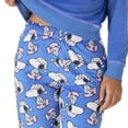 thumbnail image 6 of Richard Leeds International Womens Snoopy Peanuts Matching 2 Piece Long Sleeve Pajama Top & PJs Jogger Pants Set with Pockets - Soft & Cozy Sleep & Loungewear Pajamas Sets for Women, Blue, L, 6 of 6