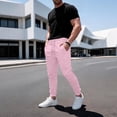 thumbnail image 5 of Yungyresw Men's Slim Jogger Pants Tapered Athletic Sweatpants For Jogging Running Gym Workout Comfortable Casual Fall Outfits Pink S, 5 of 8
