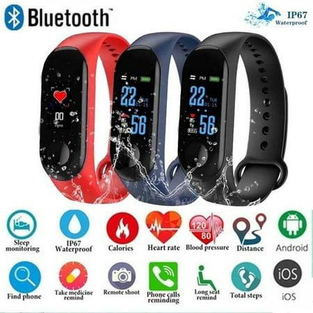 Fitness Tracker Activity Tracker Sports Watch Smart Bracelet Pedometer Fitness Watch with Heart Rate Monitor/Step Counter/Sleep Monitor Smart Wristband for Women Men and