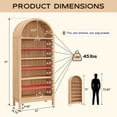 thumbnail image 3 of SinCiDo Tall Arched Bookshelf, 7-Tier Open Shelf Bookcase, Medium Density Fiberboard, 3 of 7