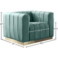 thumbnail image 5 of Meridian Furniture Marlon Mint Velvet Chair, 5 of 7