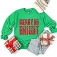 thumbnail image 3 of Merry and Bright Block Distressed - Women's Graphic Sweatshirt, 3 of 15