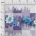 thumbnail image 2 of oneOone Velvet Purple Fabric Asian Floral With Texture Sewing Material Print Fabric By The Yard 58 Inch Wide, 2 of 4