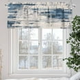 thumbnail image 5 of Blue Grey Shabby Valances for Windows, 42 x 12in, Vintage Abstract Art Modern Rod Pocket Kitchen Valance Curtain Light Filtering Window Treatments for Living Room Bedroom, 1 Panel, 5 of 7