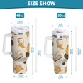 thumbnail image 6 of Yayeee 40oz Stainless Steel Tumbler with Straw and Handle Double-Wall Insulated Travel Water Bottle, Beige Fall Books, 6 of 8