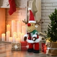 thumbnail image 2 of LuxenHome Animated Singing 16" Tall Moose Holiday Decoration, Battery Operated, 2 of 9