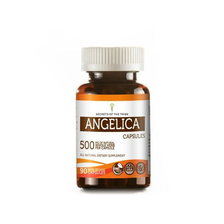 - Angelica 90 Capsules, 500 mg, Organic Angelica (Angelica archangelica) Dried Root
