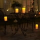 thumbnail image 5 of Velas sin llama grandes impermeables para exteriores de 10 x 4 pulgadas con control remoto y temporizador, velas de pilar LED intermitentes que funcionan con pilas para sillones reclinables al aire libre, porche, de larga duración, juego de 2 marfil oscuro 4 "x6" 8 "10", 5 of 5