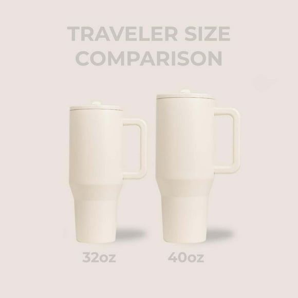 Hydro Jug 32oz Stainless Steel Water Bottle – Insulated, Leak-Proof, Cup Holder Compatible for Trave(Cream)