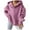 Pink, variant on Xudanell Womens V Neck Sweatshirts Oversized Hoodie Pocket Fleece Lined Casual Sweatshirt Athletic Clothes Pullover Brown M
