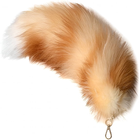 GASTROPOD Fluffy Fur Wolf Tail Keychain Black Red Purple Fox Tail Key Chain Cosplay Costume Keyring