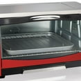 thumbnail image 1 of Hamilton Beach Ensemble 6 Tranches de Grille-Pain de Porte en Verre de Comptoir de Cuisine, Rouge, 1 of 5