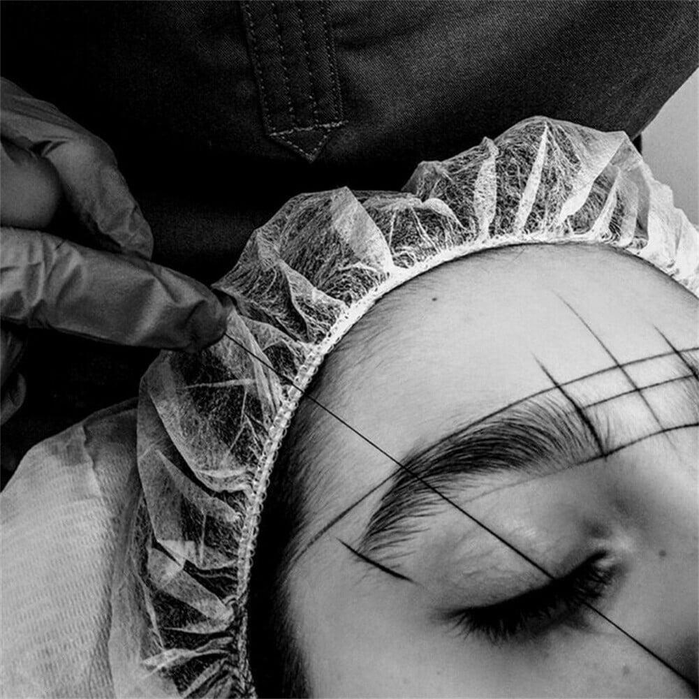 Black White Eyebrow Tattoo Thread Marker Thread Makeup Pre - Temu