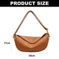 thumbnail image 2 of Nuevo diseño de nicho, bolso de hombro suave, bolso de PU, bolso jiaozi colgante de moda, marrón, 2 of 6