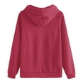thumbnail image 4 of ManxiVoo Chandail en Molleton Mode Femme Grande Taille Automne Hiver Confort Décontracté Col Rond taille P Rouge, 4 of 4