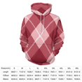 thumbnail image 2 of Red Plaid Pattern Background Men's Women Vintage 3D Hooded Sweatshirt - All-Season Loose Fit Streetwear, 2 of 6