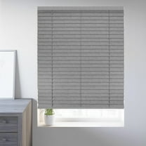 Chicology Cordless Faux Wood Blinds, Gray Textured (2" Slat), 71"W X 72"H