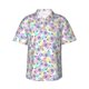 thumbnail image 1 of Fotbe Butterflies on Polka Dots Camisa Hawaiana para Hombre Unisex – Camisa Casual de Verano con Botones de Manga Corta de Algodón y Lino,Small, 1 of 7