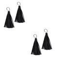 thumbnail image 4 of maskred Trendy 2 Pieces Leather Tassels DIY Jewelry Findings Key Chain Ring Bags Charms Style A 2Set, 4 of 6