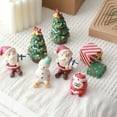 thumbnail image 4 of ZPAQI Festive Christmas Resin Figurine Snowman Santa Statue Centerpieces Decoration, 4 of 21
