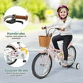 thumbnail image 6 of Costway 18" Kids Bike with Height Adjustable Handlebar Seat Basket Bell Training Wheels Pink, 6 of 9