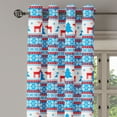 thumbnail image 2 of Ambesonne Christmas Grommet Curtain, Folk Knit Style Art, 50" x 108", Red Blue, 2 of 6