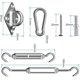 thumbnail image 5 of Kit de fijación de velas de sombra, Shirylzee 44 piezas Kit de montaje de acero inoxidable Fijaciones para velas de sombra, Kit de accesorios de fijación de hardware, 5 of 5