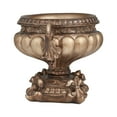 thumbnail image 6 of DecMode 11" Round Ornate Bronze Polystone Decorative Bowl, 6 of 8