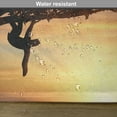 thumbnail image 6 of Ambesonne Sloth Place Mats Set of 4, Sunset View Exotic Fauna, Standard Size, Peach Black Yellow, 6 of 6