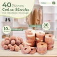 thumbnail image 2 of Cedar Blocks for Clothes Storage | Cedar Balls & Rings | Dresser Drawer Freshener Odor Eliminator | 40 Pieces, 30 Rings & Bonus 10 Balls, U.S.A Seller, 2 of 3