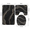 thumbnail image 3 of Black Gold Marble Pattern Bathroom Rugs Sets 3 Piece,Toilet Cover Set,Absorbent Non Slip Bathroom Mats Sets with U-Shaped Contour Rug Toilet Rug Set, 3 of 5