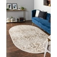thumbnail image 3 of Unique Loom Rushmore Collection Area Rug - Washington (3' 3" x 5' 3" Oval Dark Beige/Beige), 3 of 10